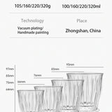 MUVNA Glass Coffee Cup 100ml 160ml 220ml 320ml Espresso Cups Coffee Accessories Anti-Scald Coffee Mugs Glass Transparent Gray