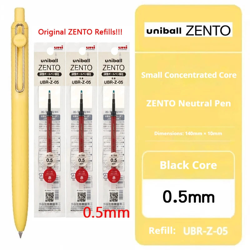 Uni-ball ZENTO Click Gel Pen,0.38/0.5/0.7mm Various Colors Water-based pen With Ergonomic Grip Smooth Writing for School&Office