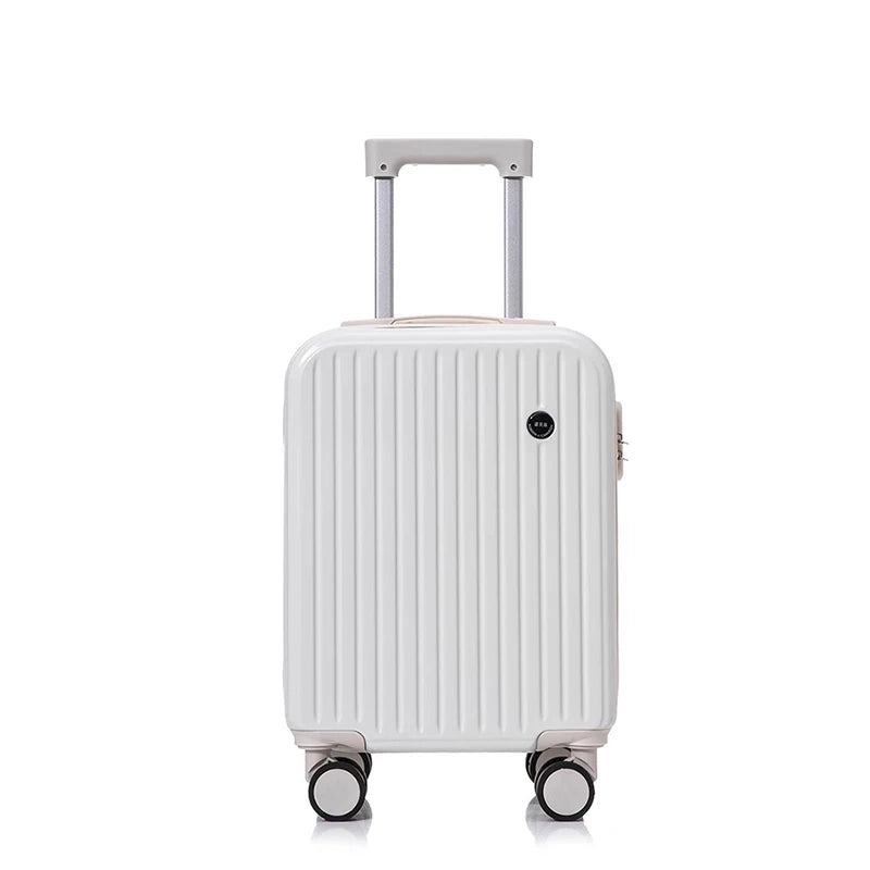 Multifunctional suitcase 18 inch small lightweight luggage with USB cup holder password suitcases 20" cabin carry-on travel bag