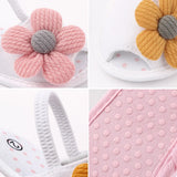 Baby Sandal with Hairband Cute Flower Design Soft Cotton Sandal for Spring and Summer Baby Girl 0-18M