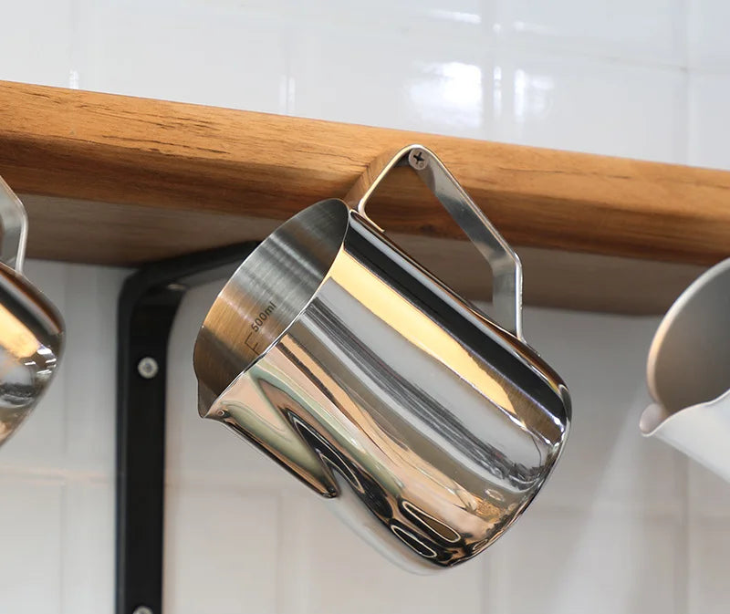 Coffee Milk Frothing Jug Latte Art Milk Frother Pitcher Stainless Steel Measurement Jug Espresso Barista Tool Coffee Accessories