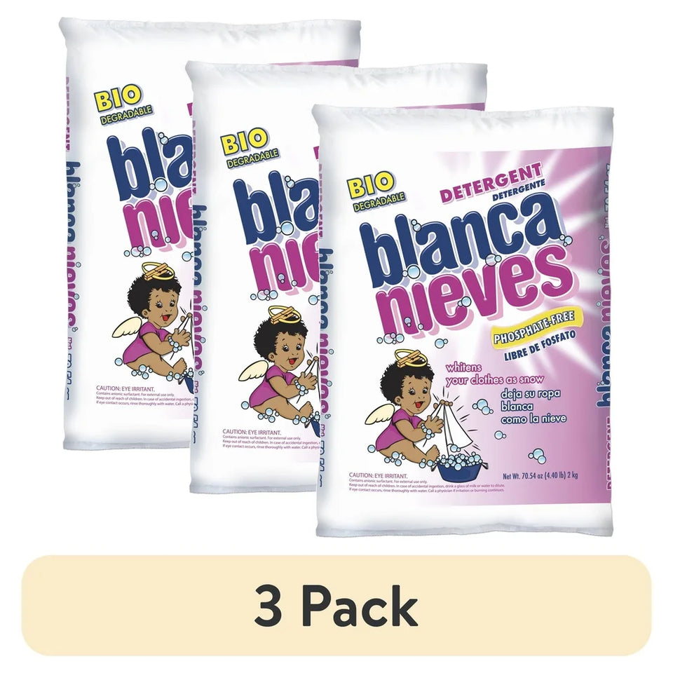 3 Pack Laundry Detergent Powder Safe All Ages Deep Cleansing Anionic Surfactant Brightening Stain Odor Removal Fresh Scent 25
