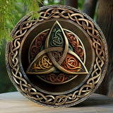 1 Piece 2D Celtic Three Curved Legs Symbol Logo Wooden Disc 8 Inch For Bedroom Living Room Home Restaurant Bar Coffee Shop