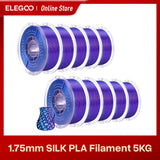 ELEGOO 5/10KG Silk Filament PLA 1.75mm 3D Printer Filament for FDM 3D Printers Elegoo PLA for Elegoo Centauri Carbon