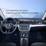 The magnetic dashboard is glued to the car mount for mobile phone navigation