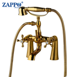 ZAPPO Bathtub Faucet Vintage Telephone Style with Dual Handles Deck mounted bathtub Faucet set Hot and Cold Water Mixer Tap