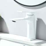 Brass Core Modern Bathroom Sink Faucet Single Handle Deck Mounted Wash Basin Water Tap Hot And Cold Water Mixer