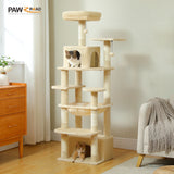 Large Cat Tree and Tower for Indoor Cats With Sisal-Covered Scratching Posts Spacious Hammock Padded Perches and Condos Cat Toys