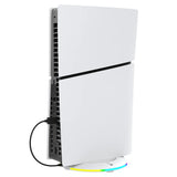 RGB Vertical Stand with Anti-Slip Pad LED Base Gaming Stand Stable Console Base Bracket for PS5 Slim Disc/Digital Version