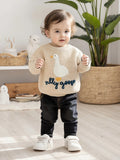 0-3T Toddler Baby Boy Girl Knit Sweater Silly Goose Embroidery Long Sleeve Knitted Sweatshirt Warm Fall Winter Clothes
