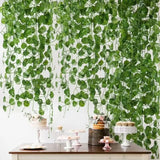 1/2/6Piece Artificial Vine Home Decor Artificial Ivy Leaf Garland Plants Vine Fake Foliage Flowers Creeper Green Ivy Wreath