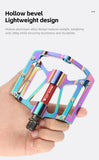 WEST BIKING Bicycle Pedal Three Bearing Aluminum Alloy Pedal Mountain Bike Road Bike Pedal Color Bike Accessories