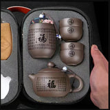 Tea set gifts, travel tea sets, convenient one pot, four cups, quick guest cups, outdoor portable tea sets, cup sets