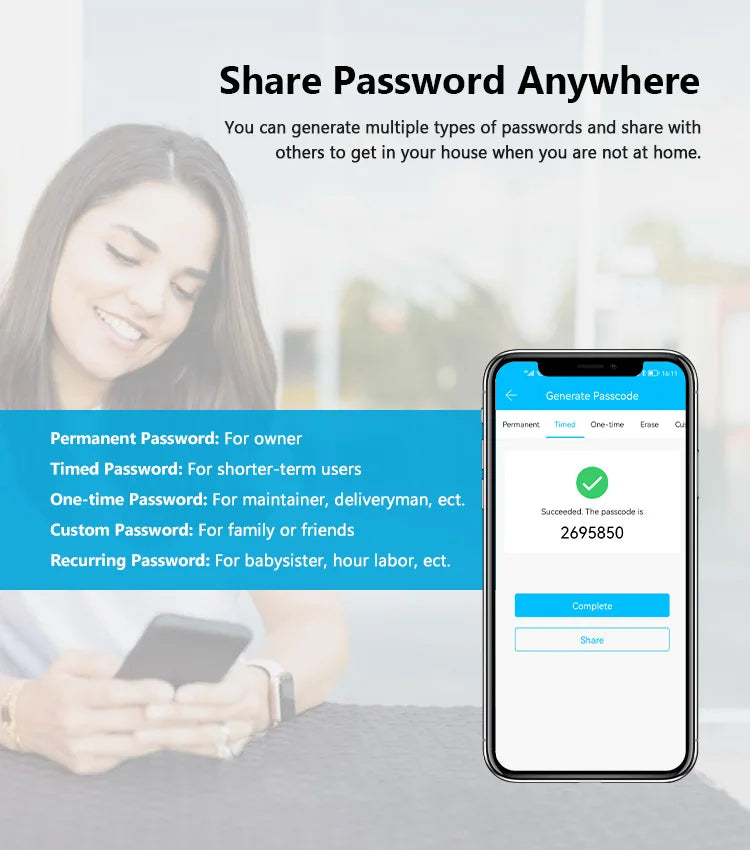 IP66 Waterproof Tuya Wifi Fingerprint Smart Door Lock Outdoor Gate TTLock Bluetooth Password Card Electronic Rim Lock For Home