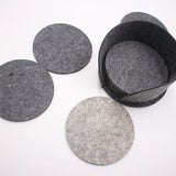 10pcs Round Felt Coaster Dining Table Protector Pad Heat Resistant Cup Mat Coffee Tea Hot Drink Mug Placemat Kitchen Accessories