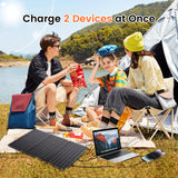 21W Portable Solar Panel, Foldable Solar Panel Charger 6V/3A Camping Hiking Backpacking Ultra-Fast Solar Phone Charger Dual USB