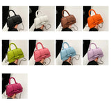Women Mini Handbag Korean Style Chic Solid Texture Chain Crossbody Bag Ladies Summer High-Grade New Lipstick Commuter Bags