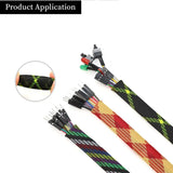 1~50M PET Expandable Cable Sleeve 4mm Tight Braided High Density Hardness Insulate Line Protect Sleeving Wire Wrap Gland Sheath