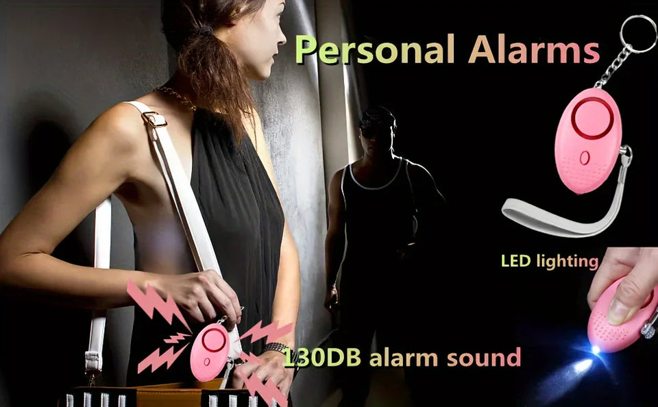 Self Defense Security KeychainSafety Keychain Full Set Set with Personal Alarm Protective Keychain Accessories for Women Girls