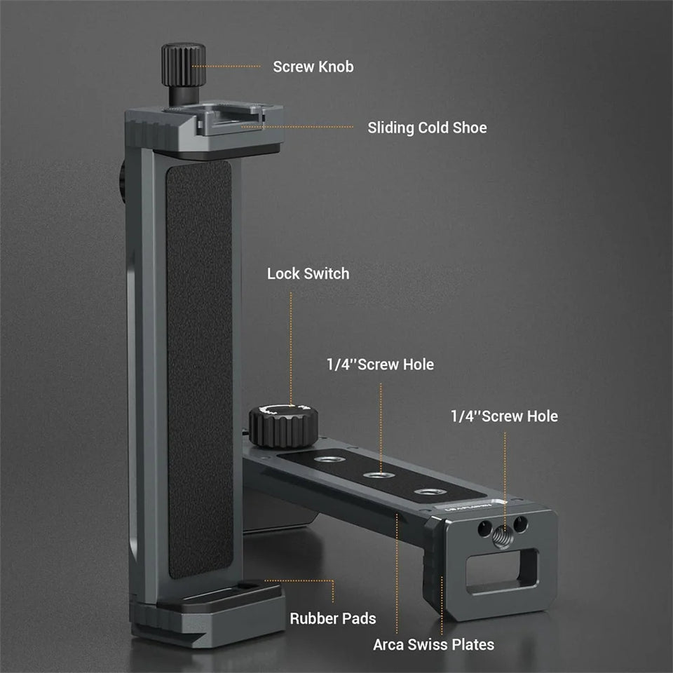 LEAPLIGHT Universal Aluminum Tablet Phone Stand Holder Clip Tripod Adjustable Bracket for Phones Ipro Tablets Tablet Holder