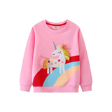 Jumping Meters 2-7T New Arrivals Girls Sweatshirts Bunny Applique Toddler Clothing Hooded Tops Autumn Spring Baby Costume