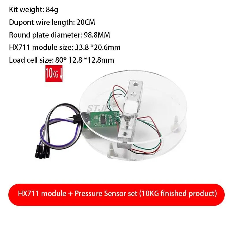 Digital Load Cell Weight Sensor HX711 AD Converter Breakout Module 1KG-20KG Portable Electronic Kitchen Scale for Arduino Scale