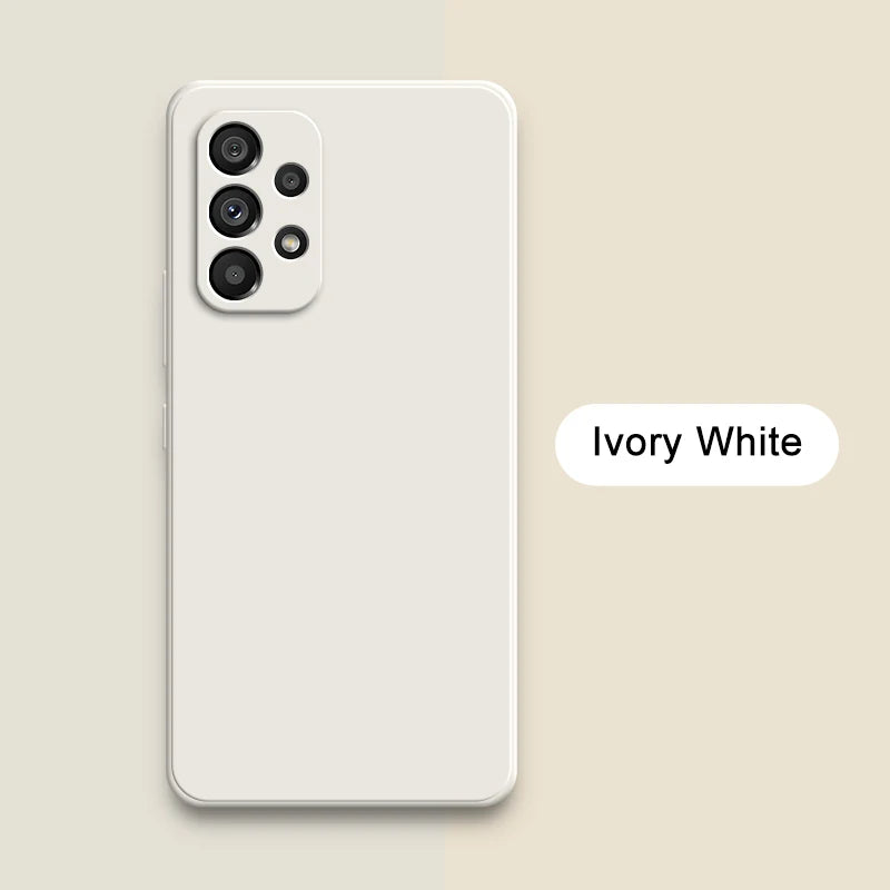 Official Square Liquid Silicone Phone Case for Samsung Galaxy A13 A23 A33 A53 A73 5G Soft Waterproof Mobile Back Covers Carcasas