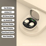 Mini 5.3 wireless bluetooth headset small earbuds sleep work sports invisible headphones HD HIFI bass sound quality earphones