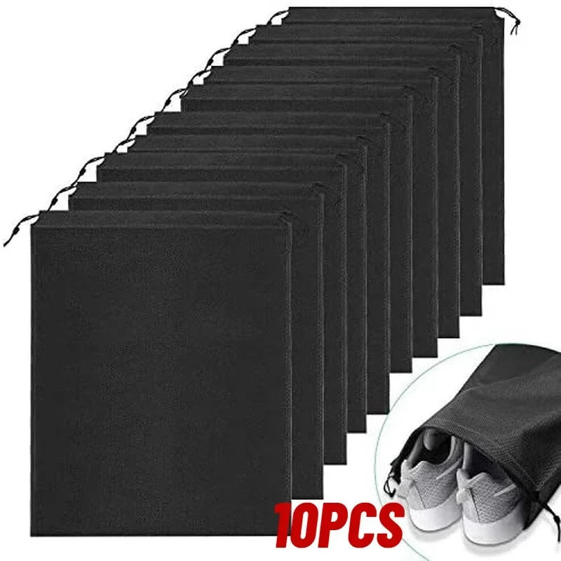 Non-woven Shoe Travel Pouch Portable Tote Drawstring Storage Bag Organizer Travel Accessories Pouch Drawstring Bag
