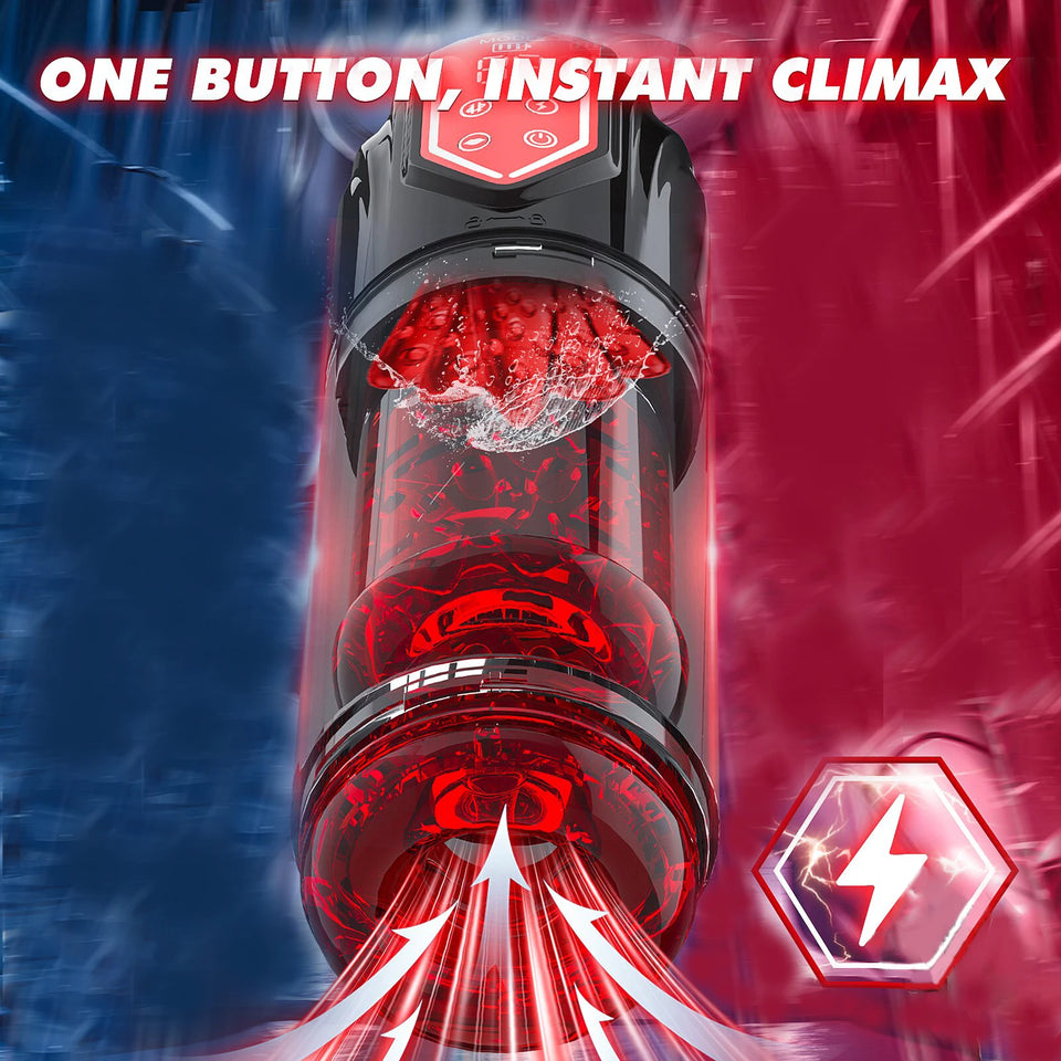 New LCD Automatic Sucking Licking Masturbator Cup 9 Thrusting Rotating Pocket Pussy Pumps & Enlargers Stroker Blowjob Penis Pump