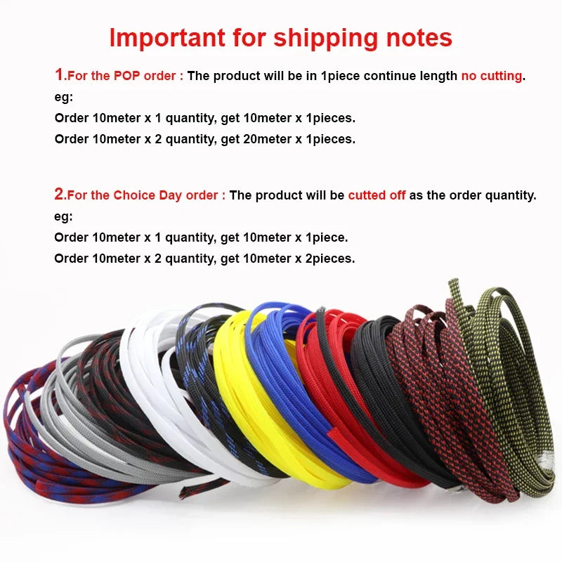 1~50M PET Expandable Cable Sleeve 4mm Tight Braided High Density Hardness Insulate Line Protect Sleeving Wire Wrap Gland Sheath