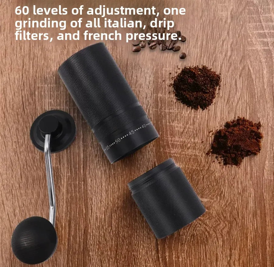 High - Quality Hand - Cranked Coffee Grinder with Steel Core for Precise Manual Coffee Bean Grinding and Fine Powdering