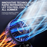 Handheld Mini Fan Wireless USB Rechargeable Portable Digital Display Phone Holder Fan 5 Speed Foldable Neck Hanging Small Fans