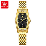 OLEVS Brand Casual Stainless Steel Female Wristwatcch Relogio Feminino Luxury Gold Red Quartz Ladies Watch Fashion Women Watches