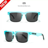 KDEAM New Arrivals Fashion Square Polarized Sunglasses For Men And Women Fishing Sun Glasses Colorful Lens With Hard Case