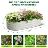 2-Pack Oval Galvanized Steel Raised Garden Bed Open Base Safety Edge Metal Planter Box Raised Beds for Vegetables Flowers Herbs