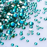 1440Pcs Mix Size Glass Flatback Rhinestone Glitter Crystal AB Round Diamond Non Hotfix Glue On Stone for DIY Nail Art Decoration