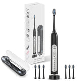 SUBORT S7 Super Sonic Electric Toothbrushes for Adult Kid Smart Timer Whitening Toothbrush IPX7 Waterproof Replaceable Heads Set