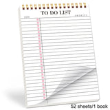 1pc to Do List Notepad, Undated Daily Planner Notepad with to Do List Notebook Checklist Planner Spiral Cover Notepad