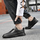 Genuine Leather Men Skateboard Shoes Youth Sneakers Designer Brand Vulcanize Footwear Fashion Male Casual Shoes New Trend Flats