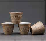 Saudi Arabian Coffee Cup Small Vintage Coarse Ceramic Concentrated Latte Cup Creative Antique Ceramic Afternoon Tea Cup