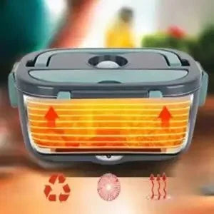 1.5L Electric Lunch Box – Portable Food Warmer for Office & Car, 304 SS Inner Pot, 60W Efficient
