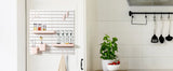 Deli Pink 4pcs Pegboard Combination Kits, Easy Storge, Free & Easy to Assemble, Two Installation Methods