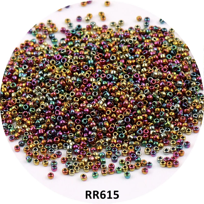 Golden 15/0 Japanese Seedbeads 1.5mm Uniform Metallic Bronze Round Spacer Glass Beads For DIY Jewelry Making Garments Accessory