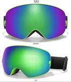 Winter Outdoor SKI Goggles Men And Women Teen, Free Optical Frame and Bag, UV400 Anti-Fog Snowboard Eyewear, Charistmas Gifts