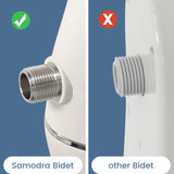 SAMODRA Ultra Slim Bidet Attachment for Toilet Seat - Dual Nozzle, Adjustable Water Pressure, Non-Electric Ass Sprayer