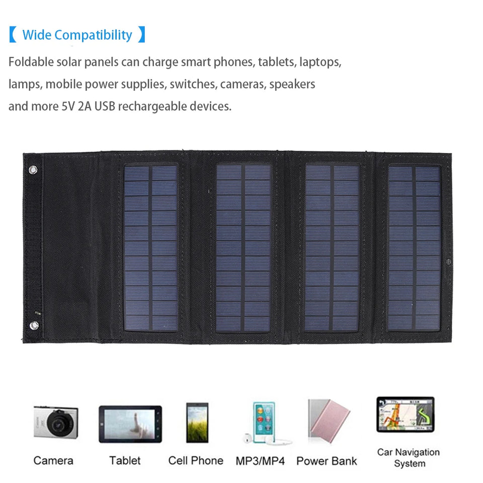 20W/30W 5V Cell Charger Dual Usb Solar Power Panel Foldable Emergency Charging Panel for Came Tablet for Smartphone Supplies