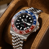 Watchdives WD16760 V2 GMT Watch NH34 Automatic Movement Sapphire Luminous Watches Stainless Steel 300m Waterproof Wristwatch