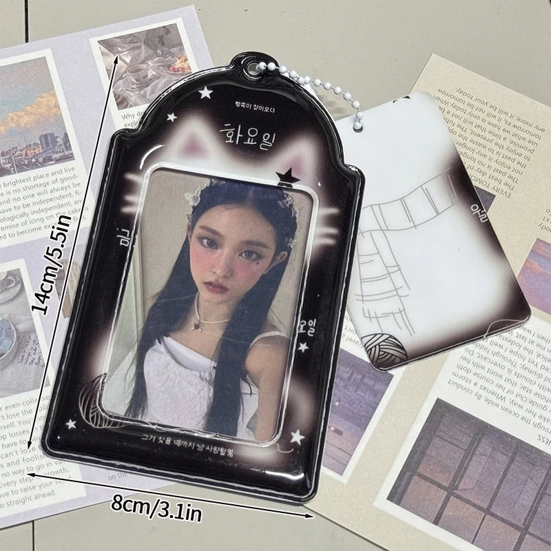 Idol Photocard Holder Photo Album pc holder kpop Protector Sleeves Keychain for Bag Poka Supplies Photo Decoration Cardholder