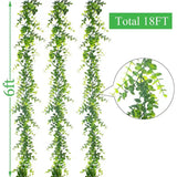 1/2/6Piece Artificial Vine Home Decor Artificial Ivy Leaf Garland Plants Vine Fake Foliage Flowers Creeper Green Ivy Wreath